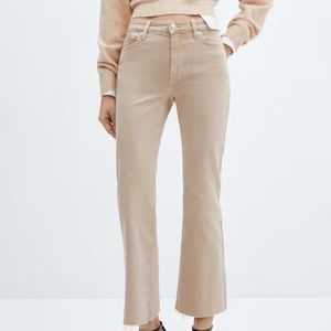 crop flare jeans by Mango